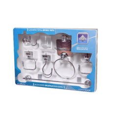 JUEGO DE ACCESORIOS T-MALENA CROMADO 8 PIEZAS